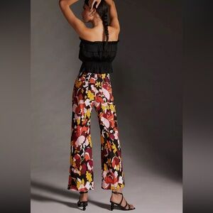 Anthropologie Maeve The Colette Cropped Wide-Leg Pants Floral Mod 29